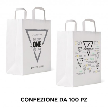 SHOPPER IN CARTA BRANDIZZATO SUPREM-E - 100