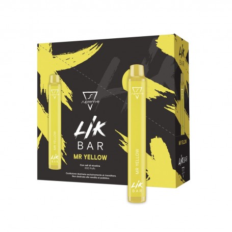 LIK BAR - conf 10 pz - MR YELLOW Nic 20