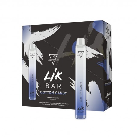 LIK BAR - conf 10 pz - COTTON CANDY Nic 20