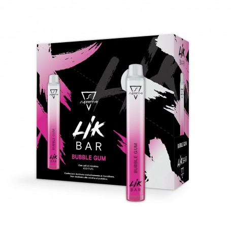 LIK BAR - SUPREM-E - BUBBLE GUM - 20 NIC - CONFEZIONE 10 PZ