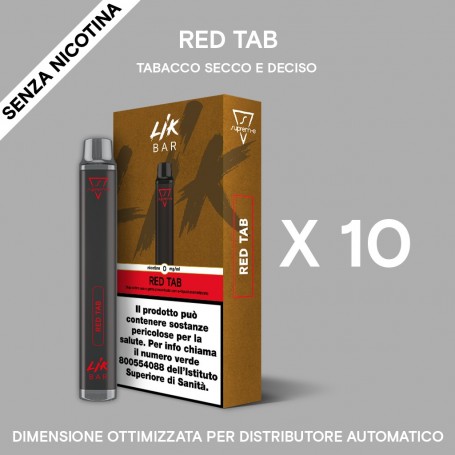 LIK BAR - conf. 10 pz -- TABACCO RED TAB Senza Nicotina