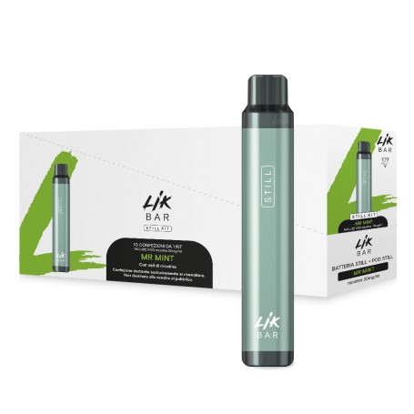 LIK BAR STILL - STARTER KIT GREY + POD MR MINT Nic 20 - conf 10 pz