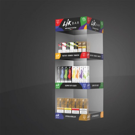 ESPOSITORE LIK BAR da banco in Plexiglass a 3 ripiani