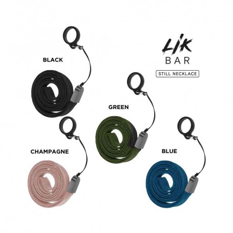 LIK BAR STILL - NECK LACE - 4 PZ (1 GREEN - 1 CHAMPAGNE - 1 BLACK - 1 BLUE)