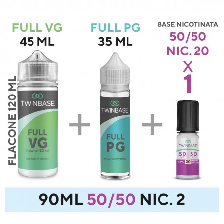 TWINBASE 50/50 - 20 KIT 90ml - NIC 02