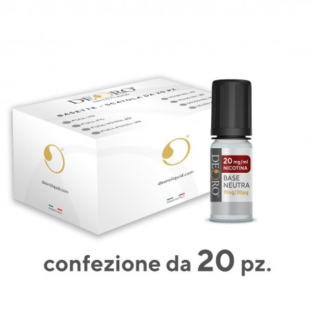 DEORO - BASE SHAKE 70/30 - 10ML - NIC 20 - CONFEZIONE 20 PZ