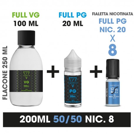 SUPREM-E - 200ML - 50/50 NIC 8 - 20 kit