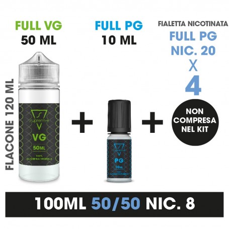 SUPREM-E - 100ML - 50/50 - 20 kit - PER NIC 8